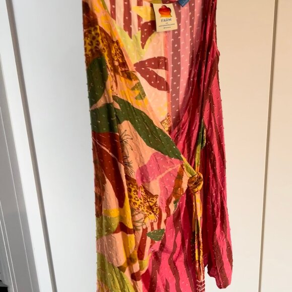 Farm Rio x Anthropologie Wrap Dress – Vibrant Boho Print, Flowy Fit - Picture 4 of 4